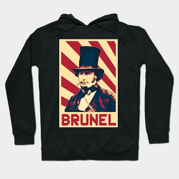 Isambard Kingdom Brunel Retro Hoodie by Nerd_art